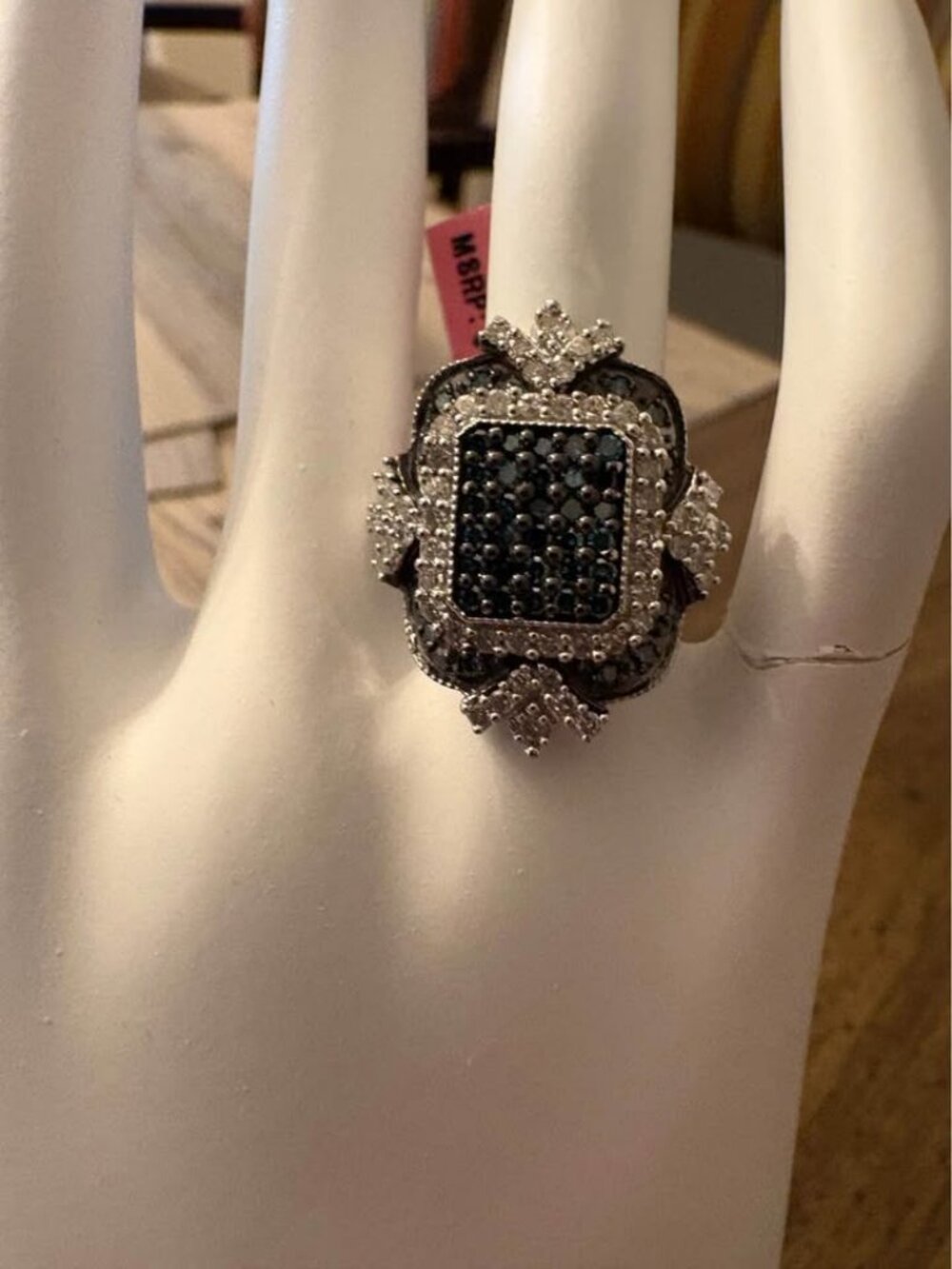 Sterling Silver 1.00 CTTW Natural Diamond Ring Size 7